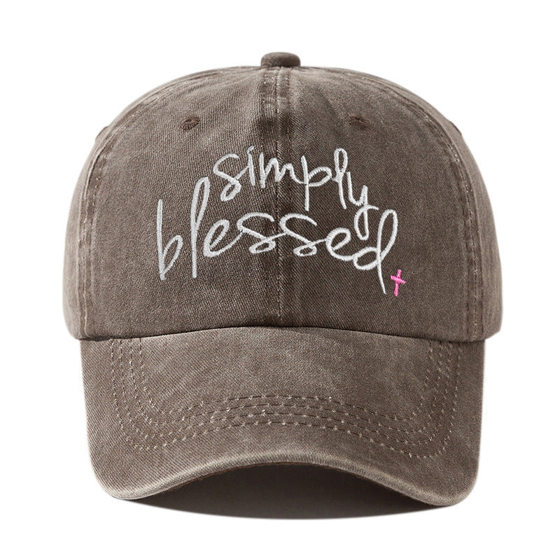 Simply Embroidered English Letter Baseball Cap