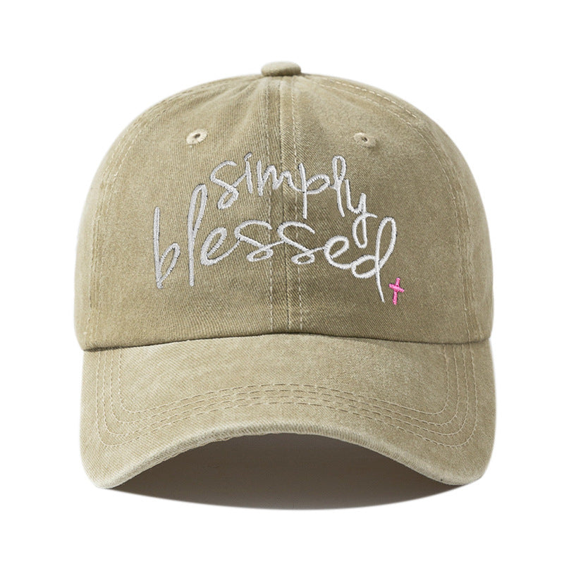 Simply Embroidered English Letter Baseball Cap