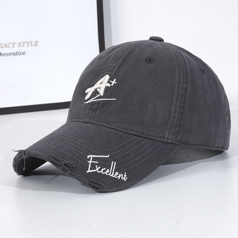Fashionable Soft Ripped Cap