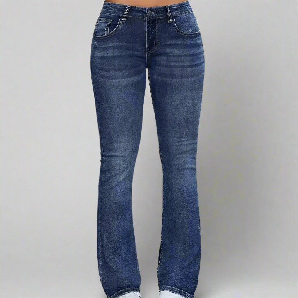 Women's Elastic Cotton Denim Pants