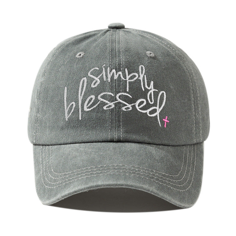 Simply Embroidered English Letter Baseball Cap