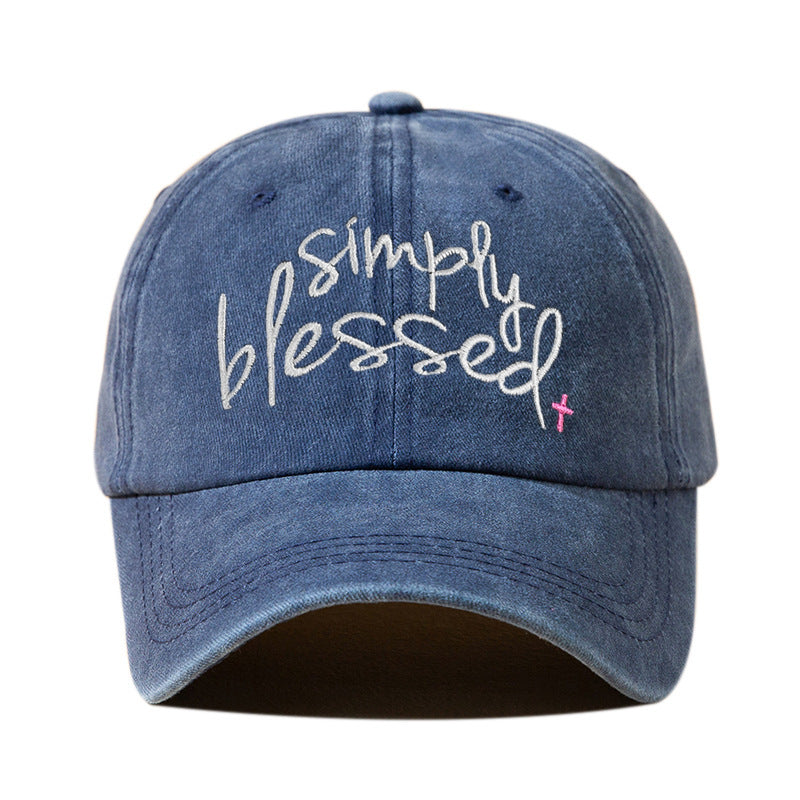 Simply Embroidered English Letter Baseball Cap