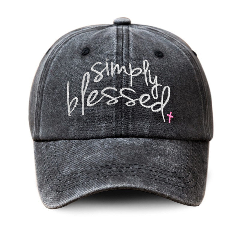 Simply Embroidered English Letter Baseball Cap