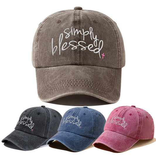 Simply Embroidered English Letter Baseball Cap