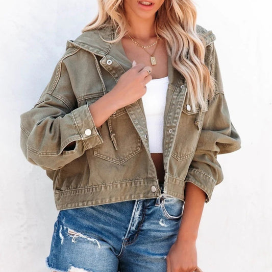Dyed Washed Denim Jacket