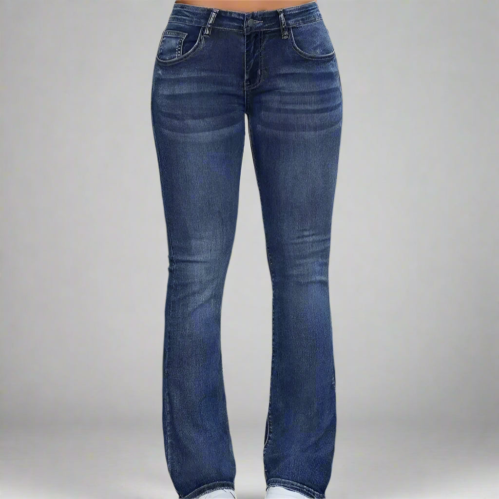 Women's Elastic Cotton Denim Pants