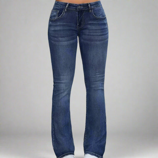 Women's Elastic Cotton Denim Pants